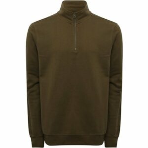 Half Zip Sweat Top  - Khaki