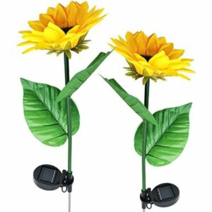 2 or 4-Pack of Solar Sunflower LED Lawn Lights