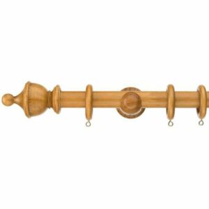 28mm Naturals Wood Pole Urn Finial Aged Oak Curtain Pole