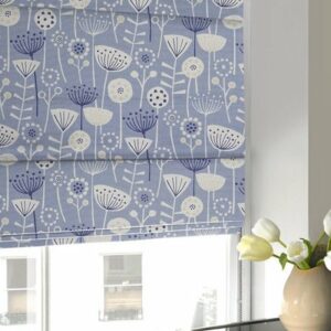 Bergen Roman Blind Blue