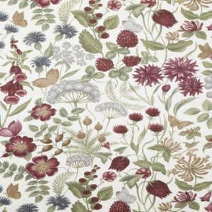 Hawkswick Curtain Fabric Bordeaux