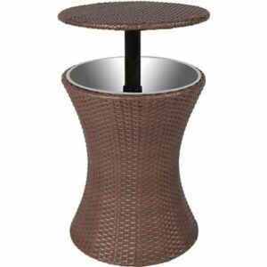 Rattan Drinks Cooler Garden Side Table